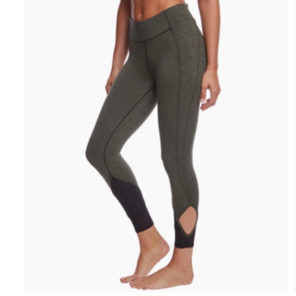 Free People FP Movement Leggings Women Small Heather Gray Mesh Cut Out Yoga